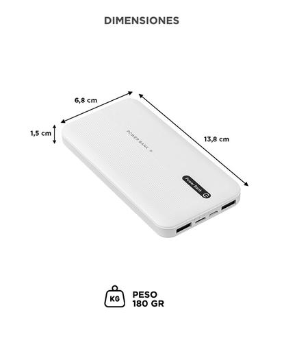 Power Bank Gadnic 15000mah Portatil Carga Rápida IOS Android  - 5