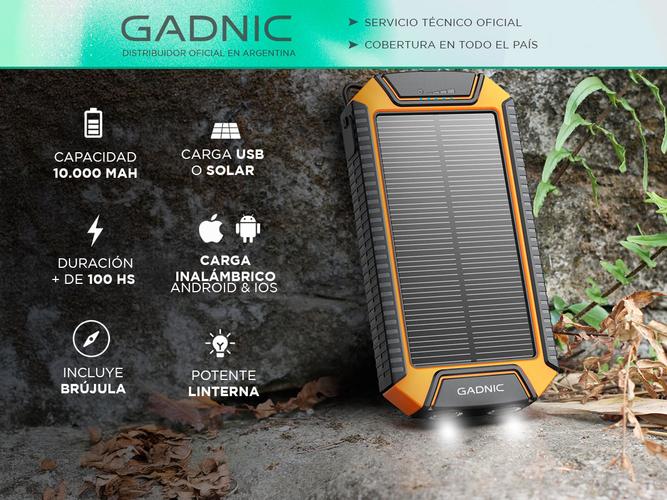 Cargador de Batería Solar Gadnic Power Bank Inalambrico  - 1