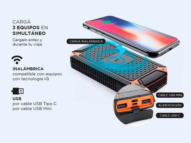 Cargador de Batería Solar Gadnic Power Bank Inalambrico  - 3