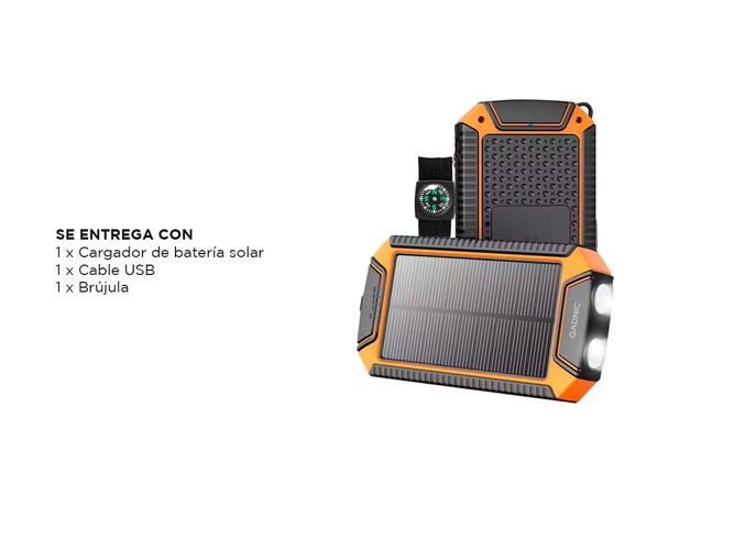 Cargador de Batería Solar Gadnic Power Bank Inalambrico  - 6