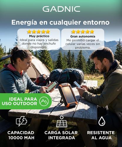 Cargador de Batería Solar Gadnic Power Bank Inalambrico  - 1