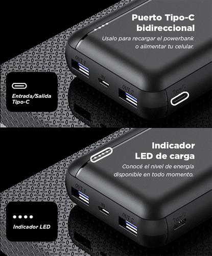Cargador Portátil Gadnic 25000 mAh Carga Rápida 2 USB - 3