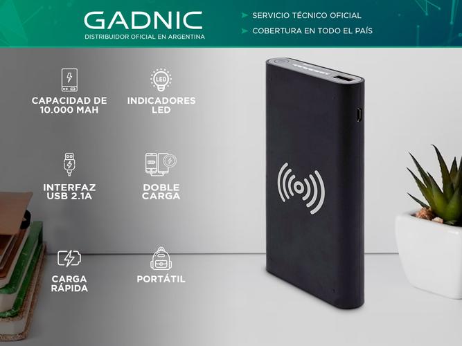 Power Bank Gadnic 10000 mAh con Doble Carga y Carga Rápida - 1