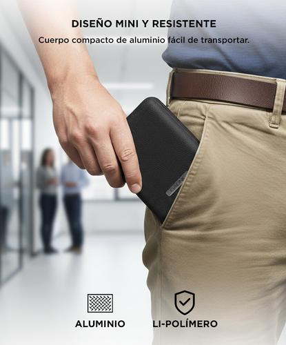 Cargador Portátil Gadnic BC-18 Mini 10000 mAh Carga Rápida 2 USB Outlet - 4