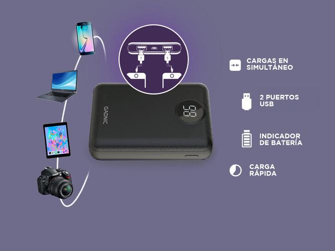 Cargador Portátil Gadnic 18000 mAh Carga Rápida 2 USB - 4