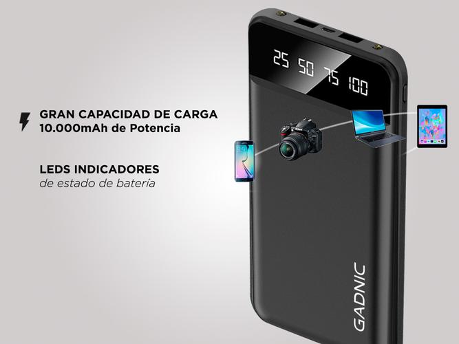 Cargador Portátil Gadnic K42 10000 mAh 2 puertos USB  Display - 2