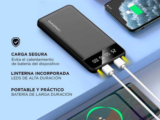 Cargador Portátil Gadnic K42 10000 mAh 2 puertos USB  Display - 3