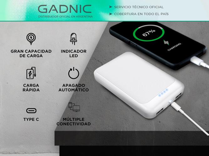 Power Bank Gadnic 10000mah Cargador Portatil Type C Usb - 1
