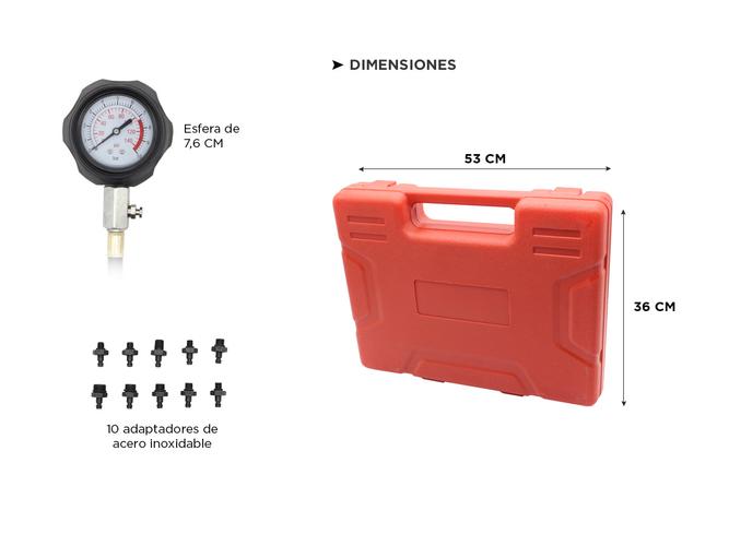 Manómetro de presión  Gadnic de 140 PSI - 4