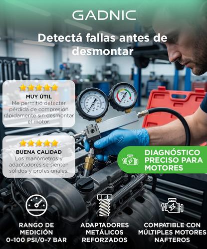 Compresometro medidor de nafta Gadnic 0 a 100 PSI - 1