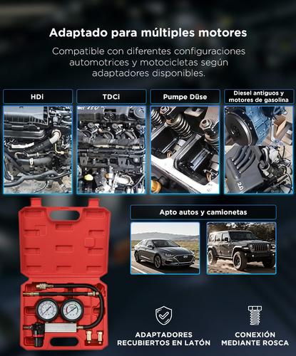 Compresometro medidor de nafta Gadnic 0 a 100 PSI - 3