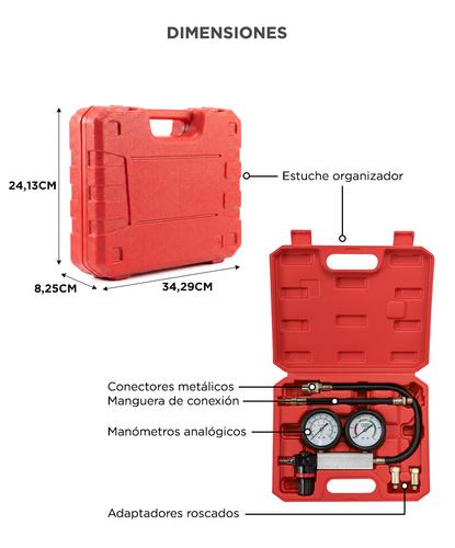 Compresometro medidor de nafta Gadnic 0 a 100 PSI - 5
