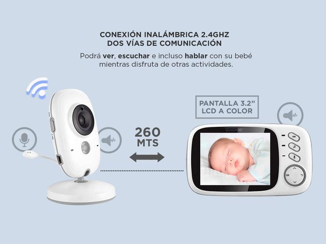 Baby Call Gadnic con Cámara Visión Nocturna a Color 32 Temperatura Ambiente - 2