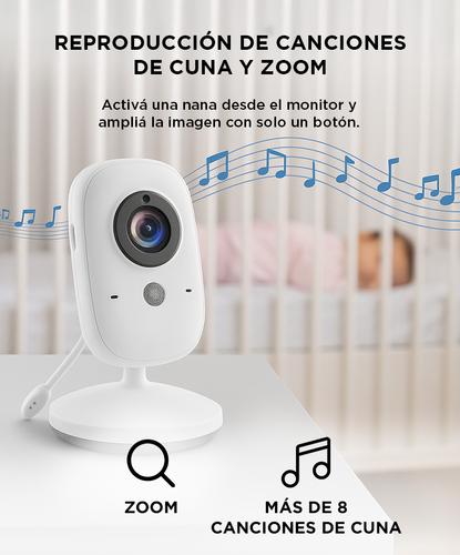 Baby Call Gadnic con Cámara Visión Nocturna a Color 32 Temperatura Ambiente - 2