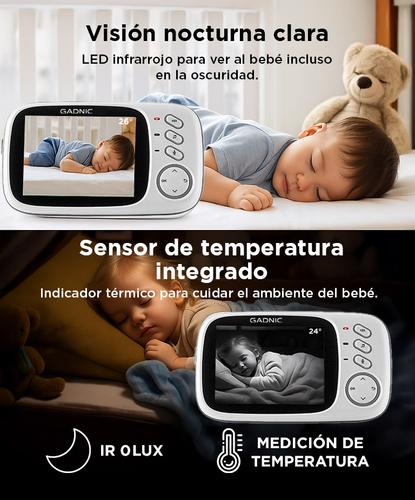 Baby Call Gadnic con Cámara Visión Nocturna a Color 32 Temperatura Ambiente - 3
