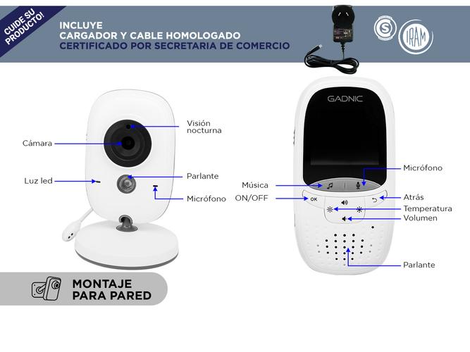 Baby Monitor Gadnic BMG89 Con Visión Nocturna Outlet - 4