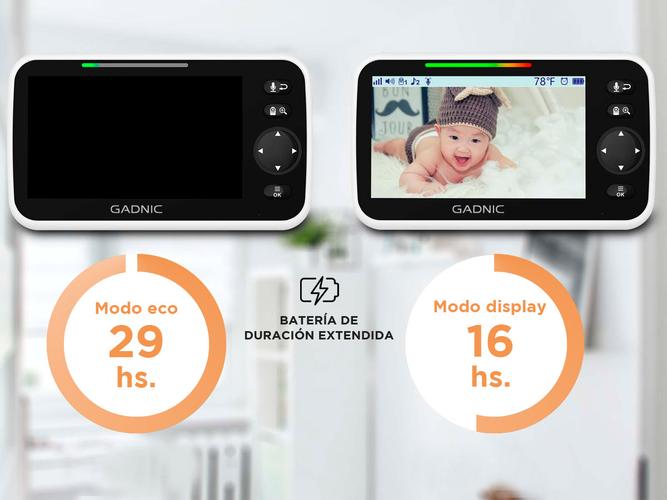Baby Call Gadnic con Cámara Visión Nocturna a Color 5 Pulgadas - 4