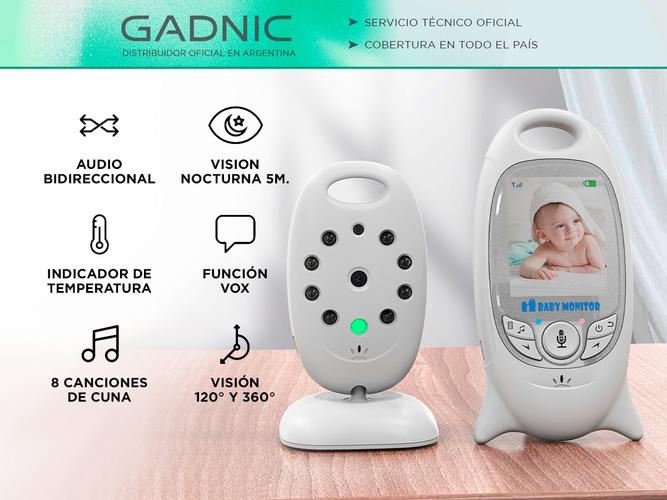 Baby Call Monitor Gadnic Audio Melodias Video con Visión Nocturna - 1