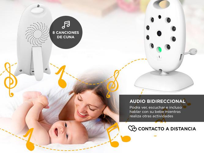 Baby Call Monitor Gadnic Audio Melodias Video con Visión Nocturna - 2