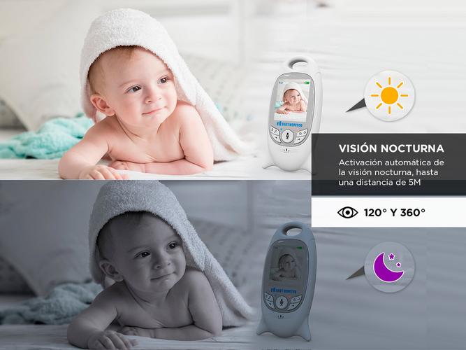 Baby Call Monitor Gadnic Audio Melodias Video con Visión Nocturna - 3