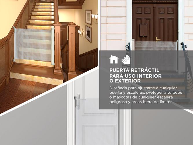 Puerta De Seguridad Retractil Gadnic Bebes - 2
