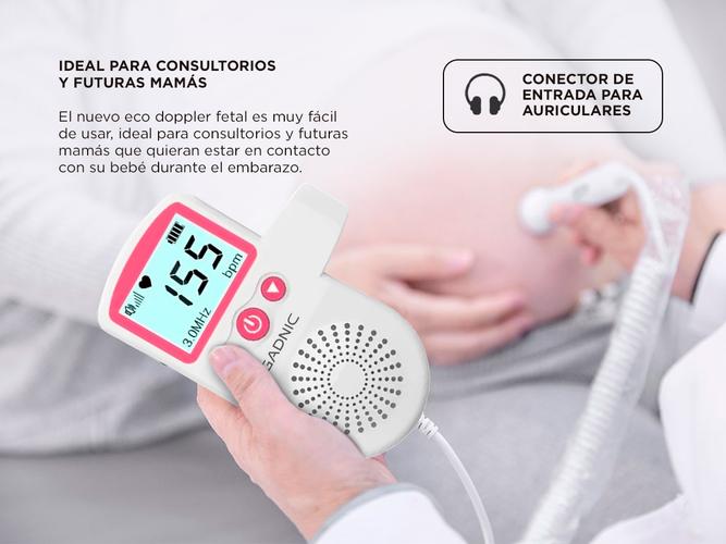 Eco Doppler Fetal Gadnic Portatíl Con Reducción de Sonido Inteligente 3.0mhz - 3