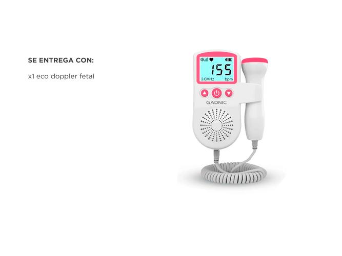 Eco Doppler Fetal Gadnic Portatíl Con Reducción de Sonido Inteligente 3.0mhz - 5