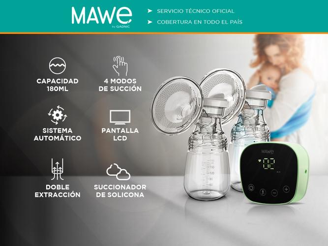 Sacaleche Eléctrico Doble Capacidad Mawe By Gadnic Extractor de Leche Materna  - 1
