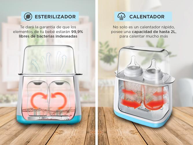  Esterilizador de Biberones Mawe By Gadnic Con Calentador Rápido - 3