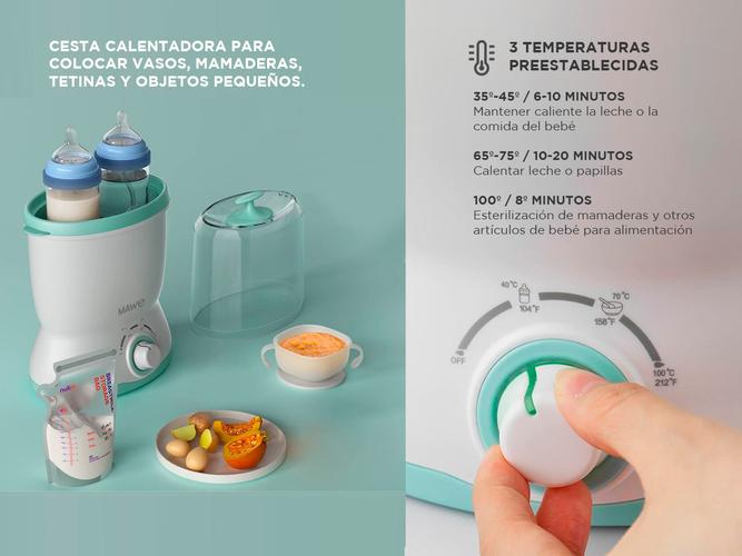 Esterilizador Doble Mamaderas Gadnic Calentador Multifunción Digital  - 3