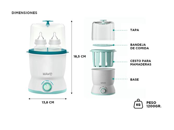 Esterilizador Doble Mamaderas Gadnic Calentador Multifunción Digital  - 5