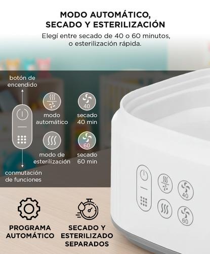 Esterilizador De Biberones 3 en 1 Mawe By Gadnic Secador Para 5 Mamaderas  - 3