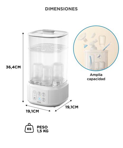 Esterilizador De Biberones 3 en 1 Mawe By Gadnic Secador Para 5 Mamaderas  - 5