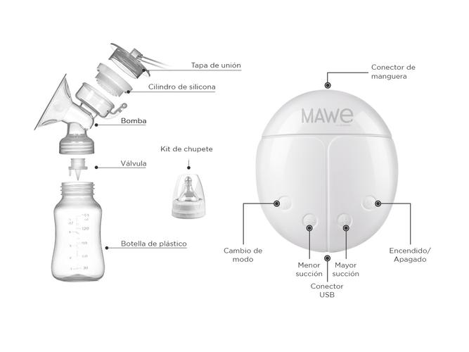 Sacaleches Gadnic Kit Doble Mave D-112 Extractor Automático - 4