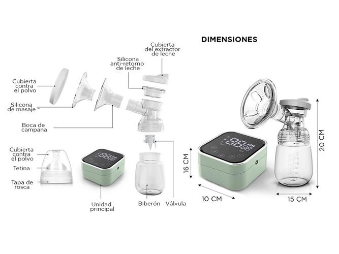 Sacaleches Gadnic Kit Doble Mave Pro D-115 Extractor Automático - 5