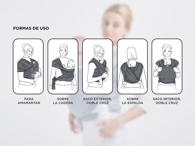 Fular Porta Bebé B63K Gadnic Universal Algodón Ergonómico - 4