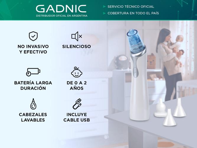 Aspirador Nasal Gadnic Eléctrico Silencioso Para Bebes y Niños - 1