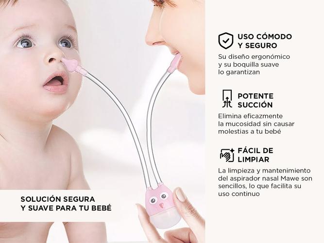 Kit Aspirador Nasal Para Bebé Y Niños Mawe BEBE76 A Succión No Invasivo  - 2