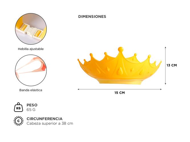 Gorro De Ducha Corona Protege Ojos Gadnic Para Bebés y Niños  - 3