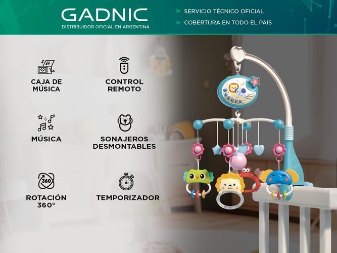 Sonajero Móvil Giratorio Gadnic Musical con Proyector Luz - 1