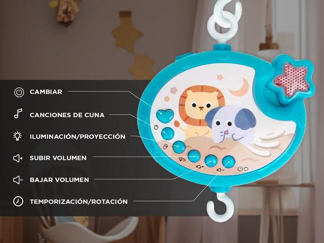 Sonajero Móvil Giratorio Gadnic Musical con Proyector Luz - 2