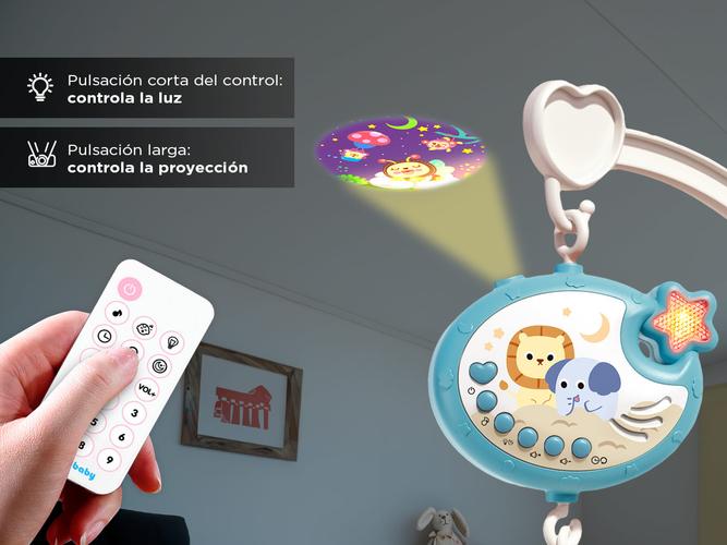 Sonajero Móvil Giratorio Gadnic Musical con Proyector Luz - 3