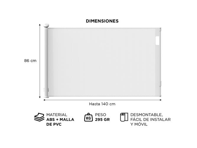 Puerta de Seguridad Retráctil Mawe Gate 140 Con Bloqueo - 5