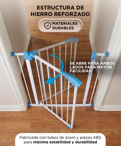 Puerta de Seguridad para Bebes y Mascotas Gadnic Ajustable Sin Perforar Doble Traba Cierre Automatico Doble Sentido Uso Interior - 4