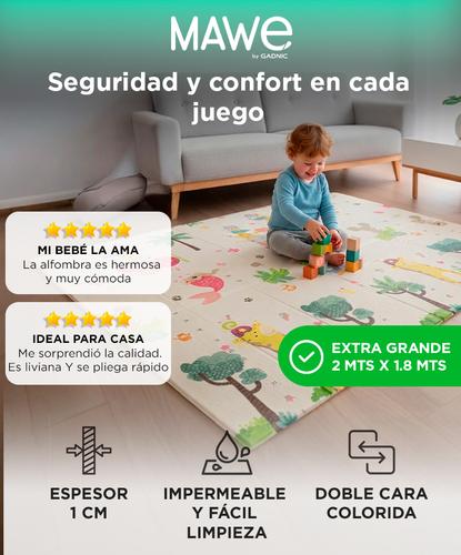 Alfombra Infantil Mawe By Gadnic Antideslizante e Impermeable Para Bebes  - 1