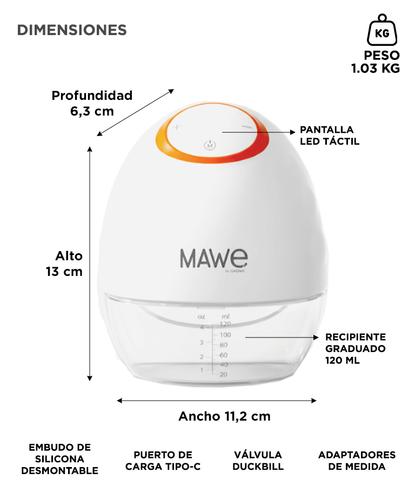 Sacaleche Eléctrico Mawe By Gadnic 9 Niveles 4 Modos Portátil  - 5