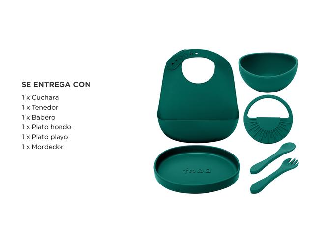 Set de Alimentación de Bebé Gadnic Cubiertos Platos de Silicona  - 5
