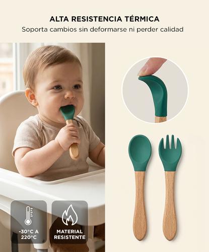Kit Baby Call Monitor Gadnic Visión Nocturna Sensor Temperatura + Set de Alimentación de Bebé Gadnic Cubiertos Platos de Silicona  - 3