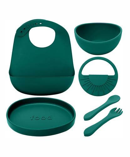 Set de Alimentación de Bebé Gadnic Cubiertos Platos de Silicona  - 6