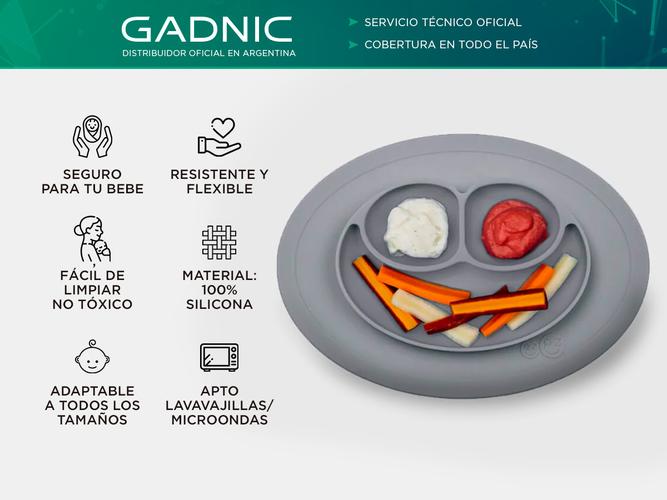 Set de Plato y Cubiertos para Bebes Gadnic Silicona Segura - 1